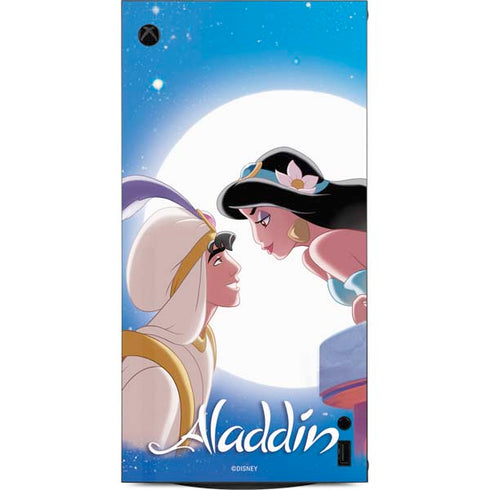 Disney Aladdin and Princess Jasmine Kiss XBox Series X Digital Edition Console Skin